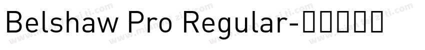 Belshaw Pro Regular字体转换